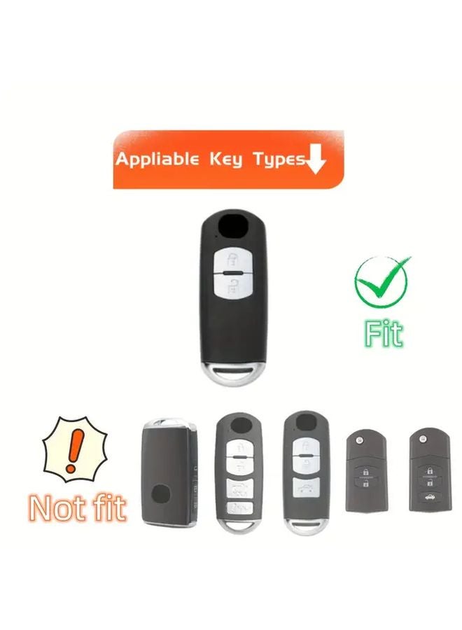 غطاء مفتاح سيارة من TPU ذهبي أسود لسيارات مازدا CX-3 وCX-5 وCX-7 وCX-9 ومياتا MX-5، حافظة واقية للريموت. - Image 3